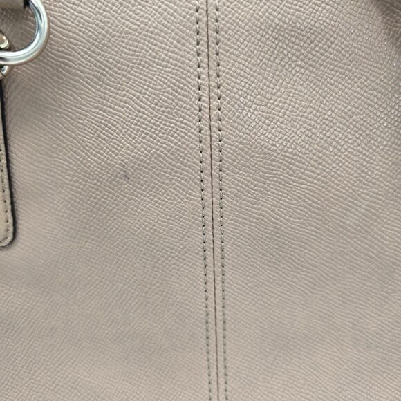 Coach Small Christie Carryall Crossgrain Leather F57520 Beechwood Tan